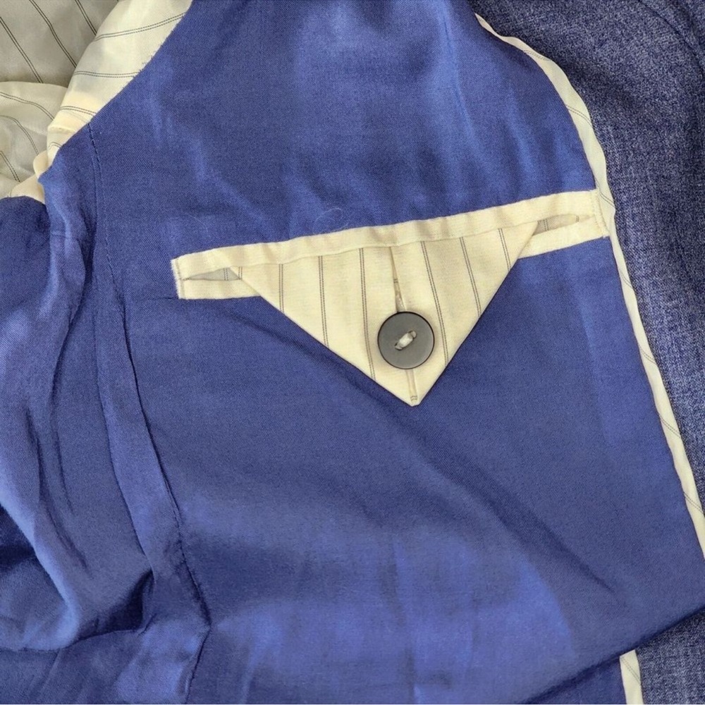 Anthropologie Maeve Blue Blazer Chambray 14 NWT - Picture 9 of 10